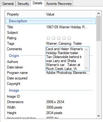 Metadata and Geolocation. Location of photos from Windows